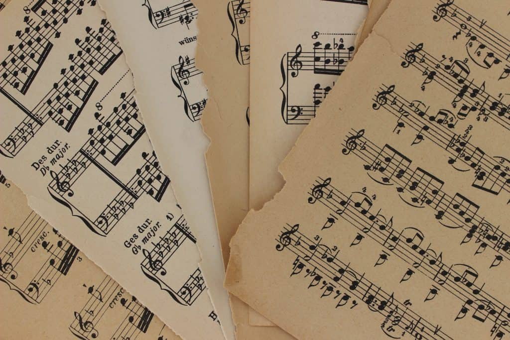 Old Pages of Musical Notations 